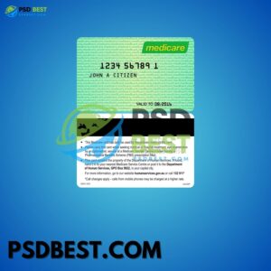 Australia Medicare Card PSD Templates
