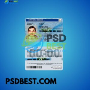 Australia Tasmania Driver License PSD Templates