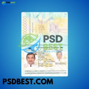 Bahamas Passport Fully Editable Template in PSD Format