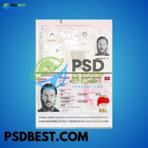 Belgium NEW Passport PSD Templates 2022