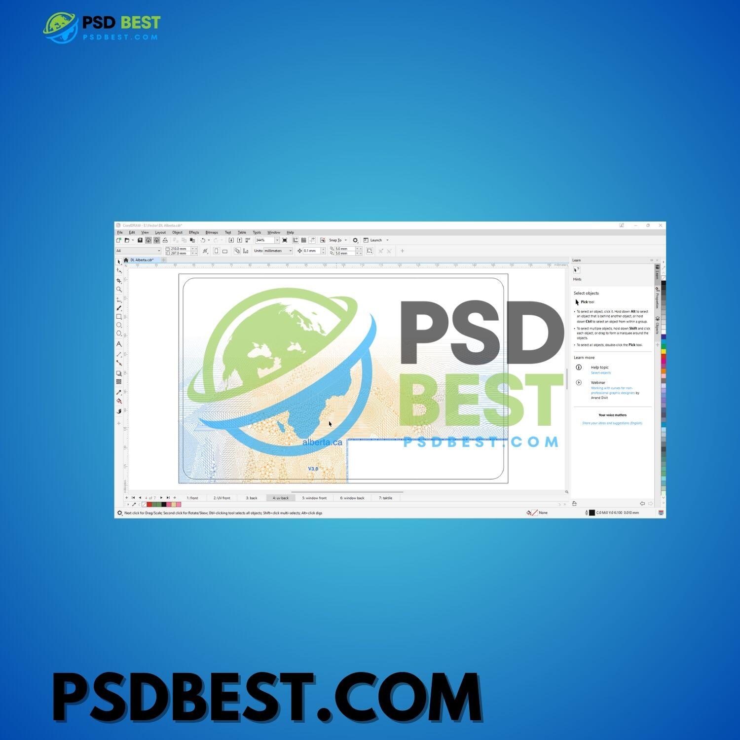 Canada Alberta Driving License Front+Back with UV Included HQ CorelDraw CDR Files - Image 5