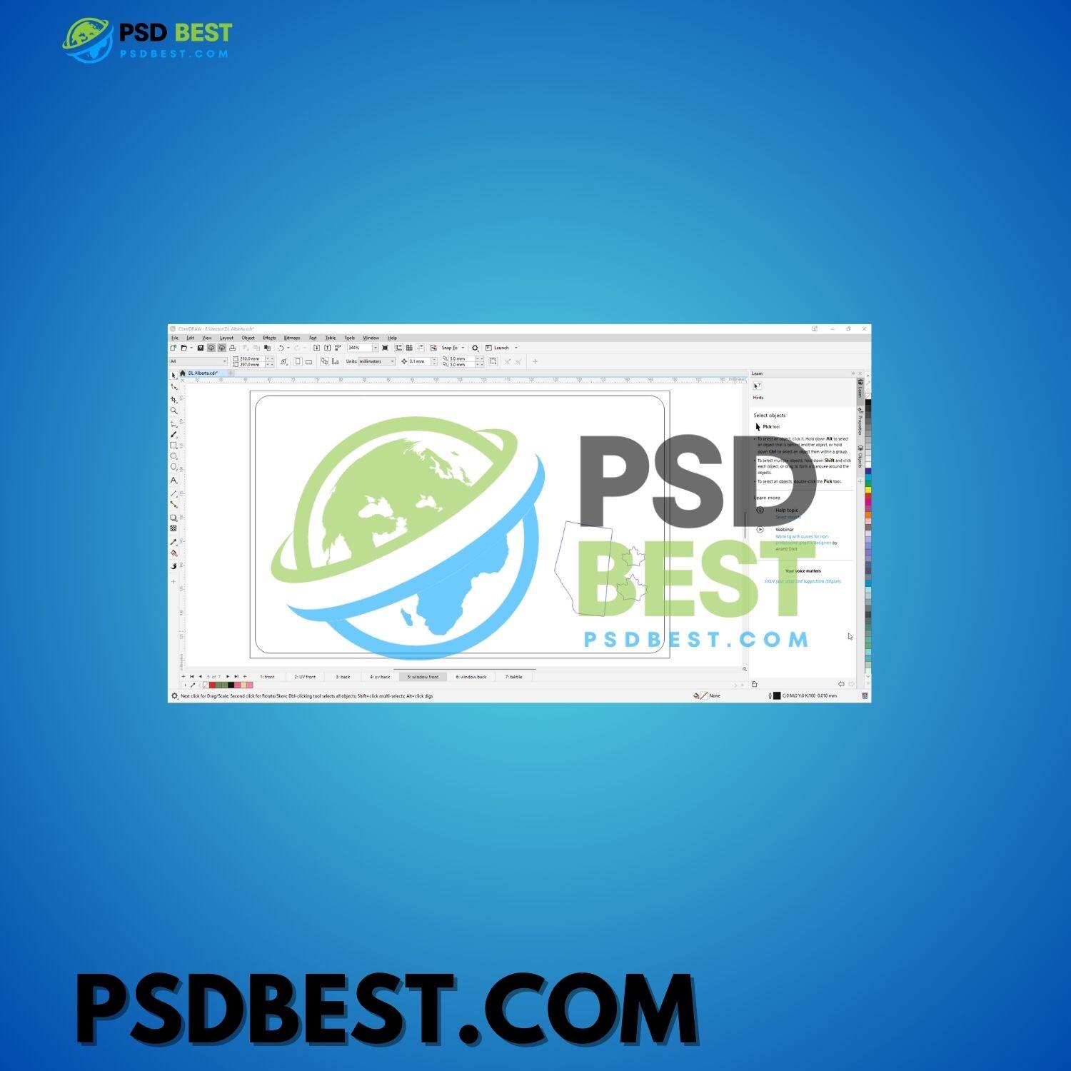 Canada Alberta Driving License Front+Back with UV Included HQ CorelDraw CDR Files - Image 6