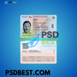 Chile ID Card Fully Editable PSD Format V2