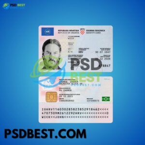 Croatia NEW ID Card PSD Templates