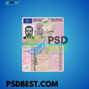 Cyprus Driver License Fully Editable PSD Format