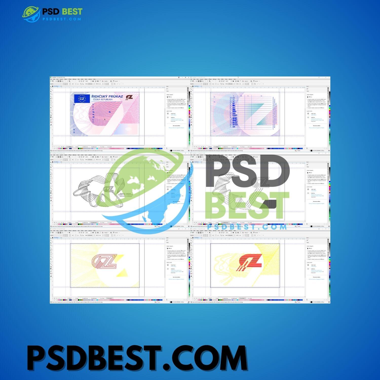 Czech Republic Driving License Front+Back HQ CorelDraw CDR Files V2