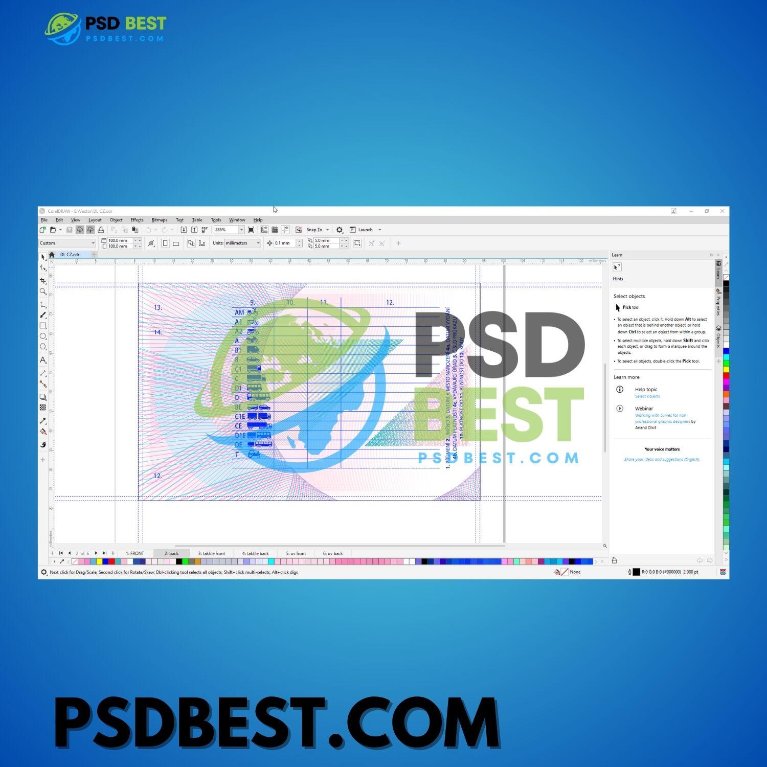 Czech Republic Driving License Front+Back HQ CorelDraw CDR Files V2 - Image 3