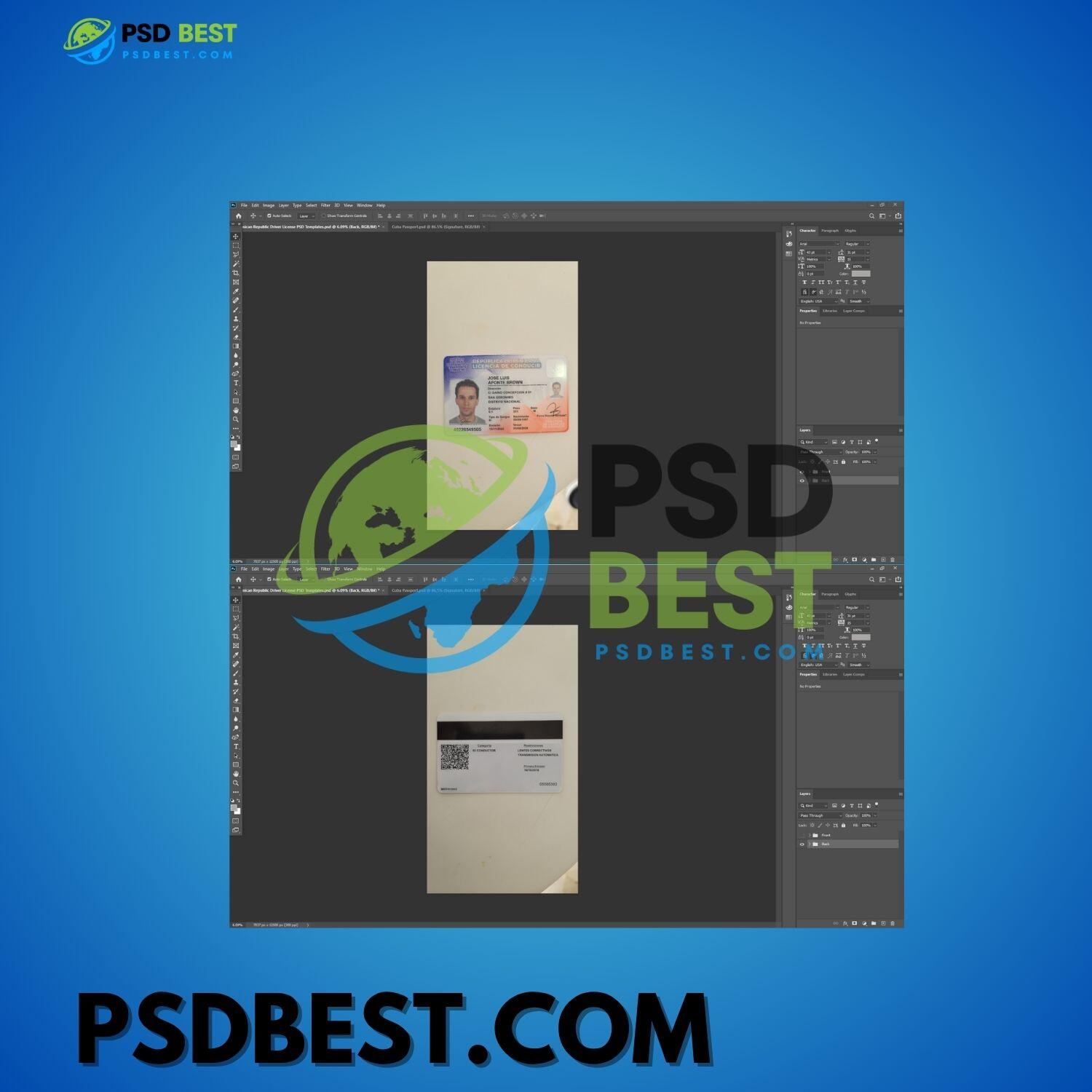 Dominican Republic Driver License PSD Templates - Image 2