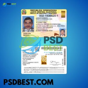 Dominican Republic Fake ID Card Fully Editable PSD Template