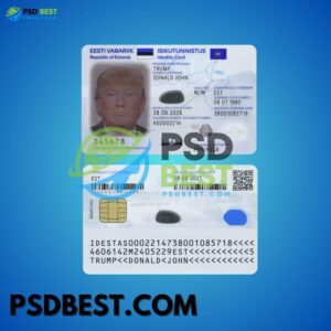 Estonia ID Card 2021 PSD Templates