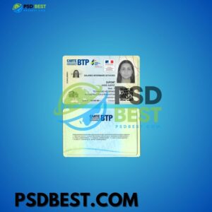 France Carte BTP Front+Back PSD Template