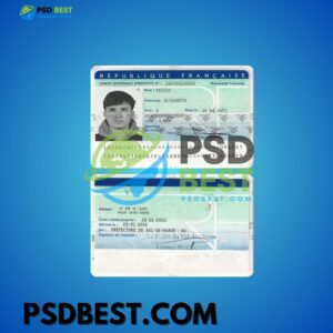 France OLD ID Card Custom Design PSD Templates