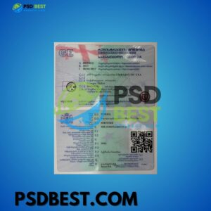 Georgia Registration Certificate Card PSD Templates