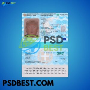 Greece NEW 2023 ID Card Fully Editable PSD Templates
