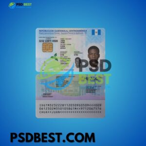 Guatemala NEW ID Card Templates in PSD Format