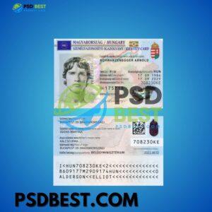 Hungary HQ ID Card Templates in PSD Format