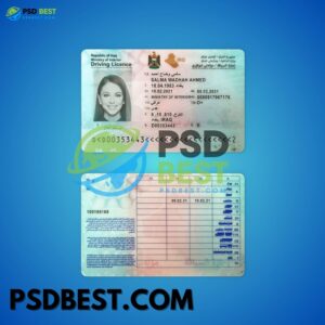 Iraq NEW Driver License PSD Templates