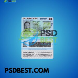 Ireland ID Card 2021+ Fully Editable PSD Templates