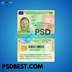 Lithuania NEW ID Card PSD Templates