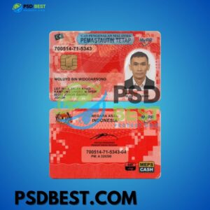 Malaysia Permanent Resident Card PSD Templates