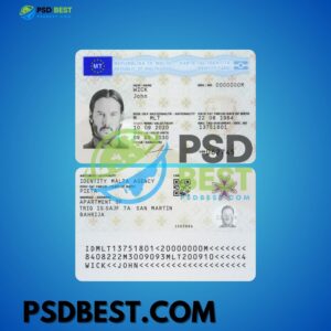 Malta NEW ID Card 2020+ PSD Templates