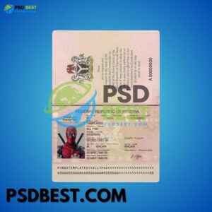 Nigeria Passport Fully Editable Template in PSD Format