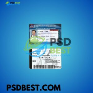 Pakistan Khyber Pakhtunkhwa Driver License PSD Templates