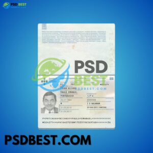 Portugal Passport Fully Editable Template in PSD Format