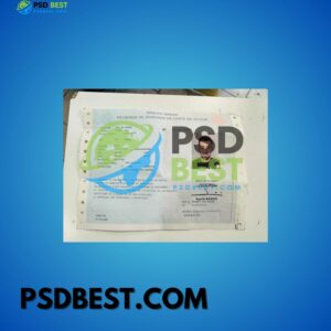 Recepisse France Fake Residence Permit Card Template in PSD Format V3