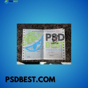 Recepisse France Fake Residence Permit Card Template in PSD Format V4