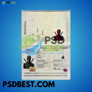 Romania Passport Fully Editable Template in PSD Format V1