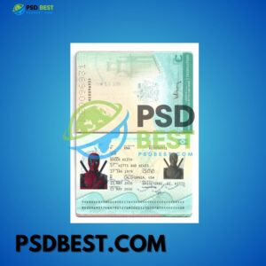 Saint Kitts and Nevis Passport PSD Templates