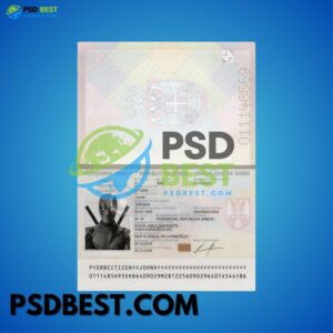 Serbia Passport Fully Editable Template in PSD Format