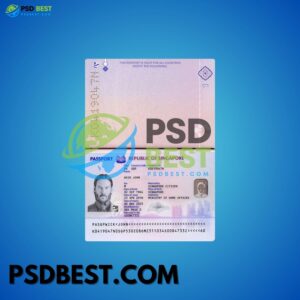 Singapore Passport Fully Editable Template in PSD Format