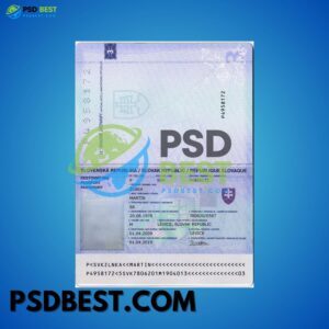 Slovakia Passport Fully Editable Template in PSD Format V1