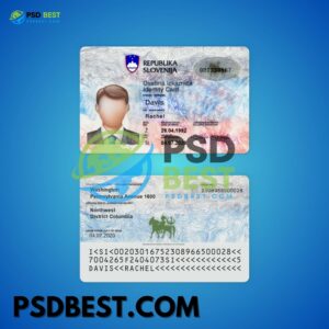 Slovenia Fake ID Card Fully Editable PSD Template