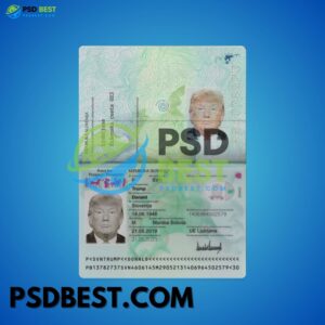 Slovenia Passport Fully Editable Template in PSD Format