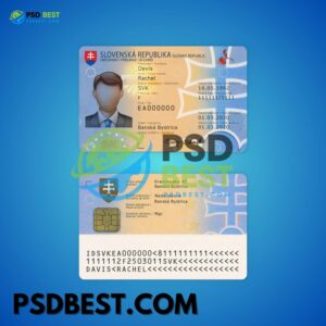 Slovenska Fake ID Card Fully Editable PSD Template