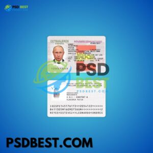 Spain NIE Fake ID Card Fully Editable PSD Template