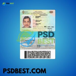 Sri Lanka Fake ID Card Fully Editable PSD Template