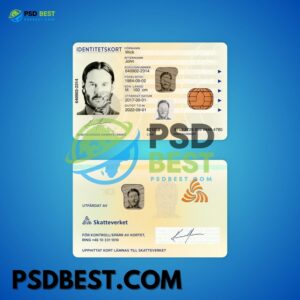 Sweden Fake ID Card Fully Editable PSD Template V1