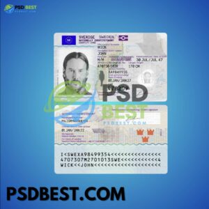 Sweden NEW ID Card PSD Templates