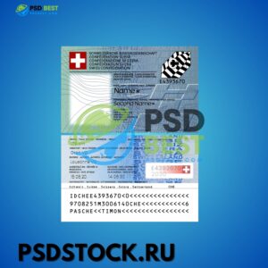 Switzerland Fake ID Card Fully Editable PSD Template V2