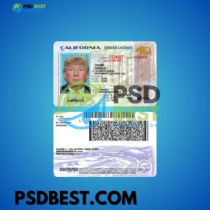 USA California NEW Driver License 2026+ Fully Editable PSD Templates