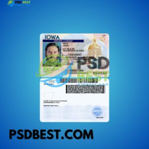 USA IOWA Driving License PSD Template V2