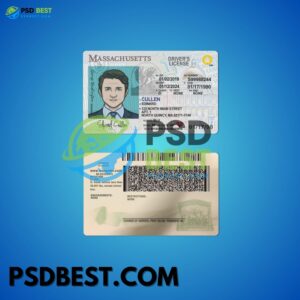 USA Massachusetts Driving License PSD Template