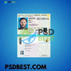 USA New Hampshire Driving License HQ PSD Templates OVI Included