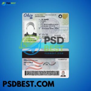 USA Ohio Driving License PSD Template